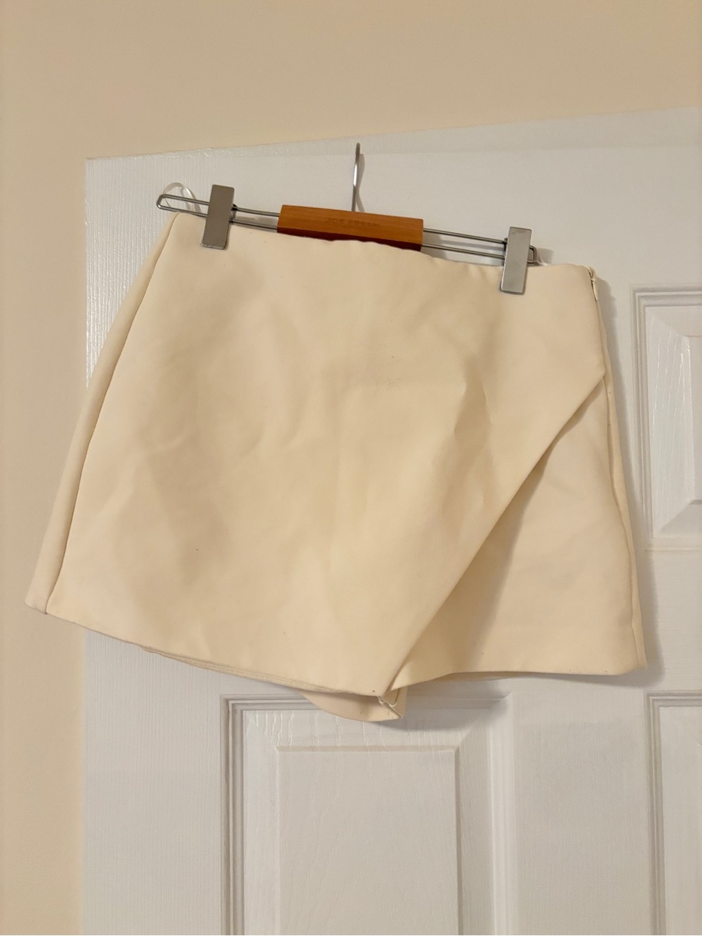 Zara Asymmetrical Cream Coloured Skort